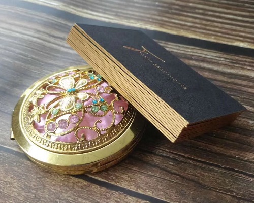 金邊黑卡擦滾古銅金銀邊高檔名片 